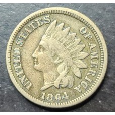 1864 Copper Nickel Indian