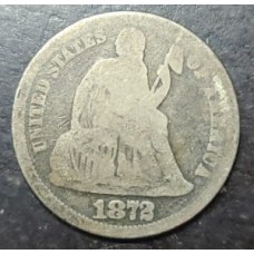 1872 Liberty Seated Dime