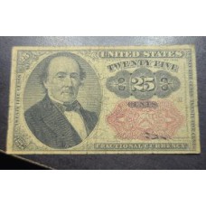 1863 25cent fractional